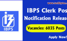 IBPS CRP-XII Recruitment 2022– Opening for 6035 Clerk Posts | Apply Online